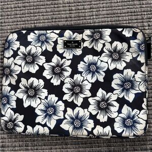 Kate Spade Black and White Floral Laptop Bag